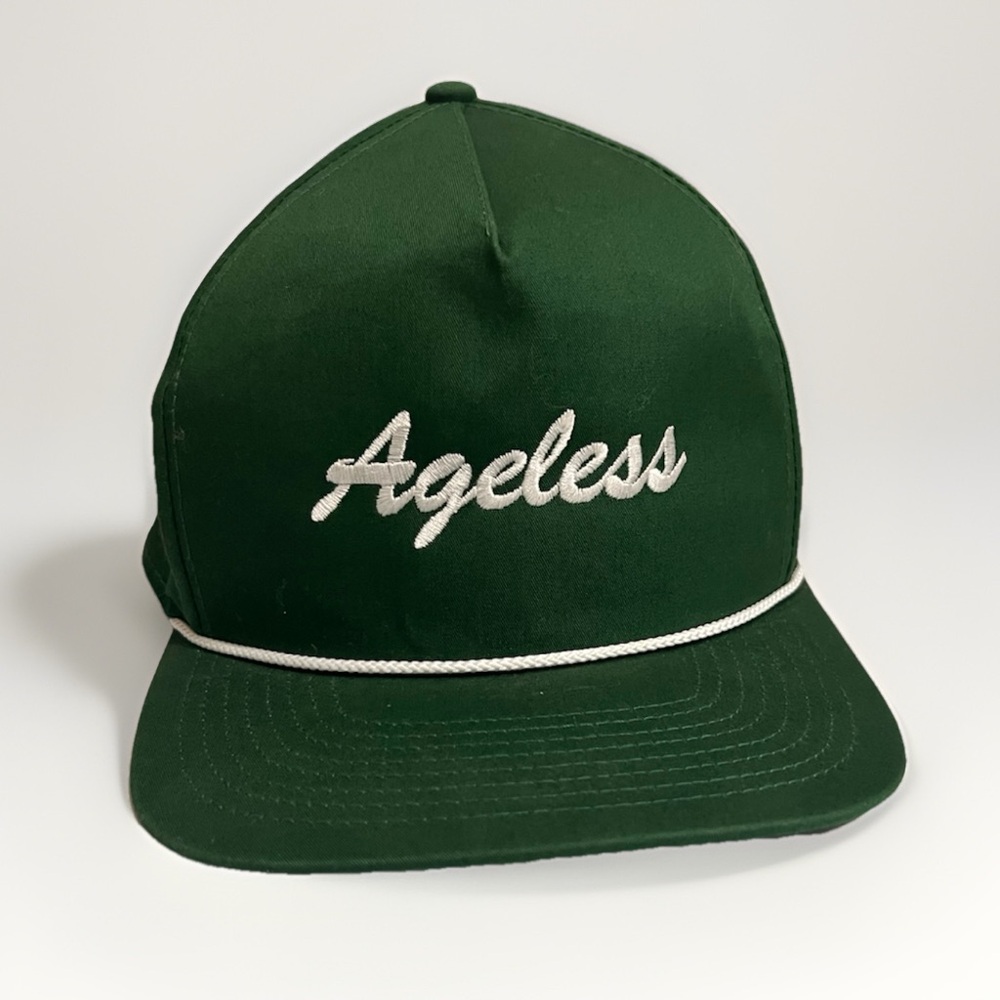 Ageless Adjustable Green Baseball Hat Cap Snap Back 100% cotton
